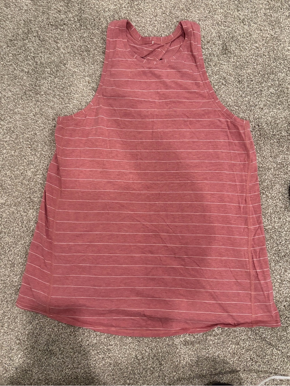 lululemon athletica Striped Dusty Rose Tie-up or open back Tank